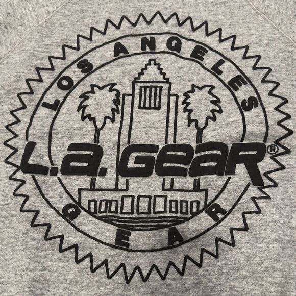 Vintage LA Gear Sweatshirt XL Grey Crewneck 80s 90s Retro Los Angeles USA Made - Picture 4 of 9